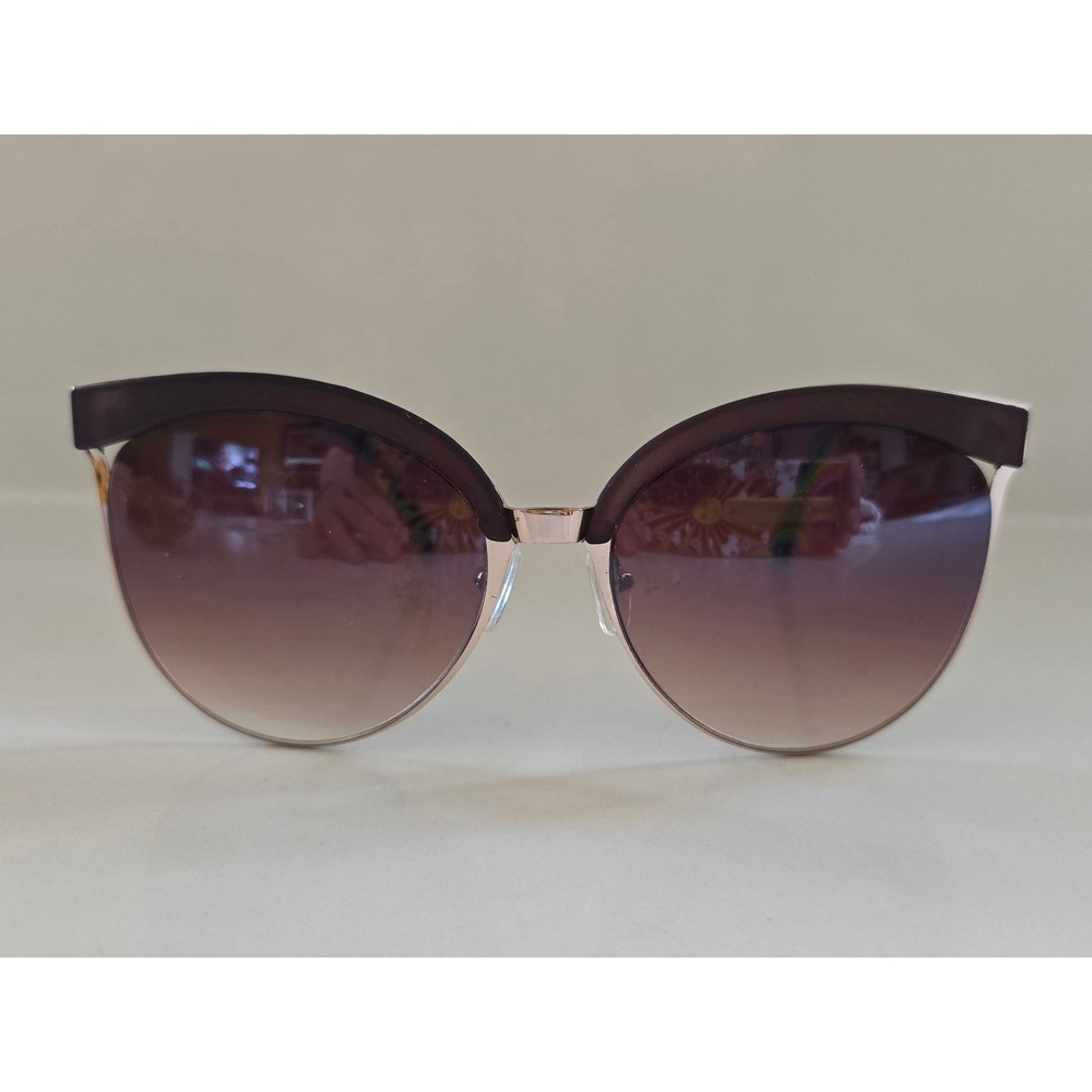 Nanette Lepore Womens Cat Eye Sunglasses Brown Gold HSNN1211-A NN240 BRGLD